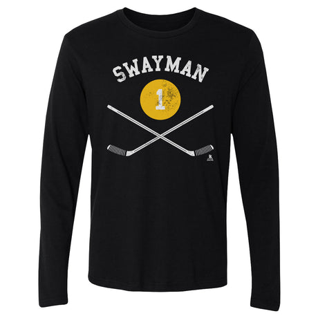 Jeremy Swayman Men's Long Sleeve T-Shirt | 500 LEVEL