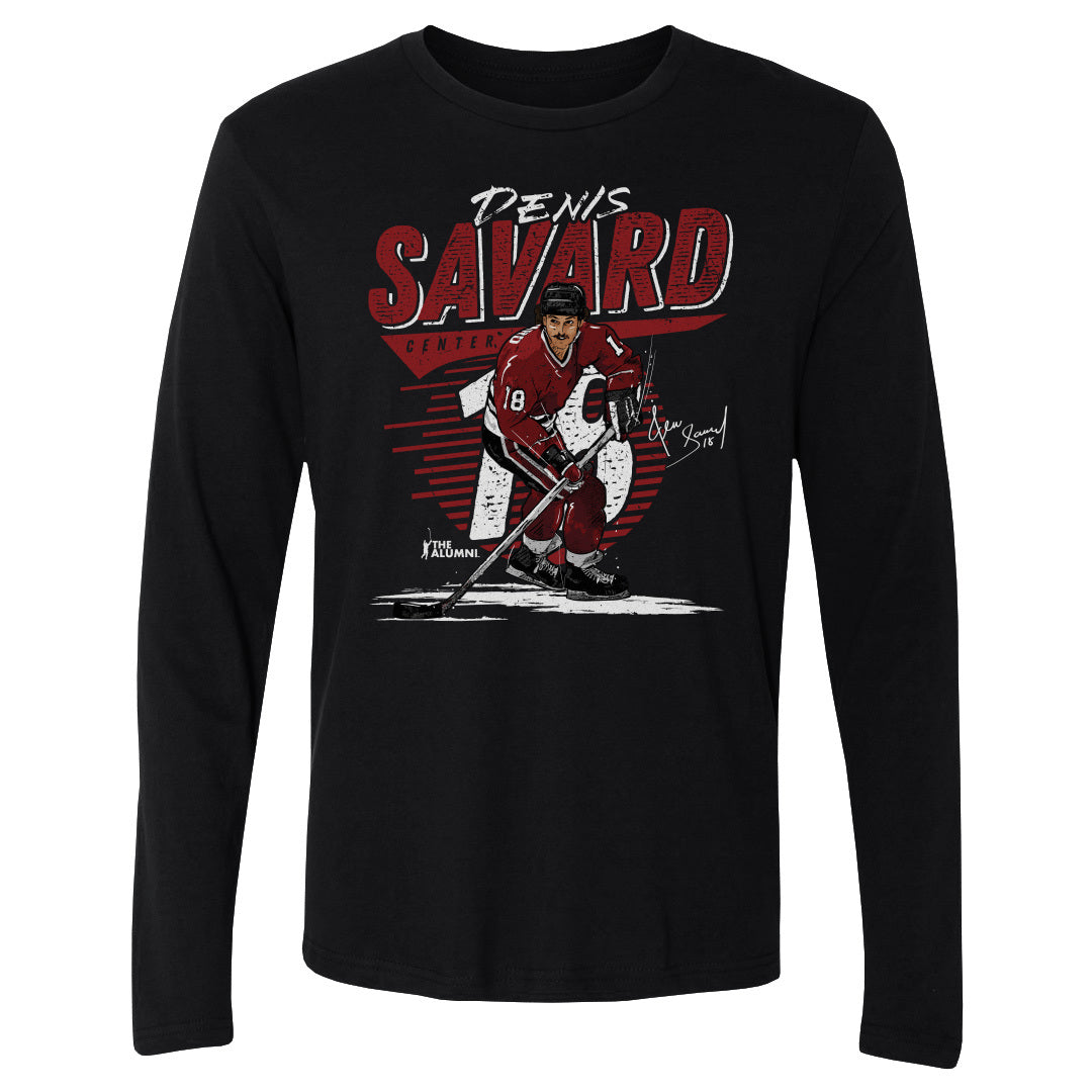 Denis Savard Men's Long Sleeve T-Shirt | 500 LEVEL