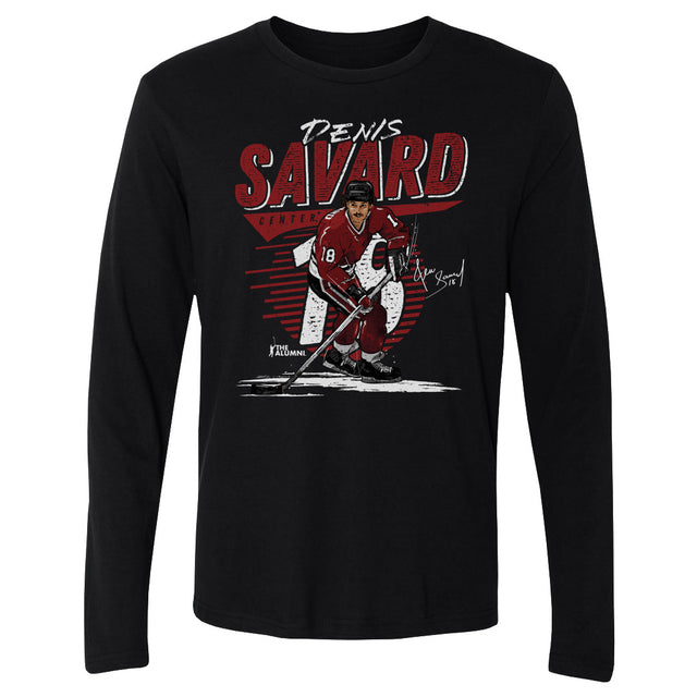 Denis Savard Men's Long Sleeve T-Shirt | 500 LEVEL