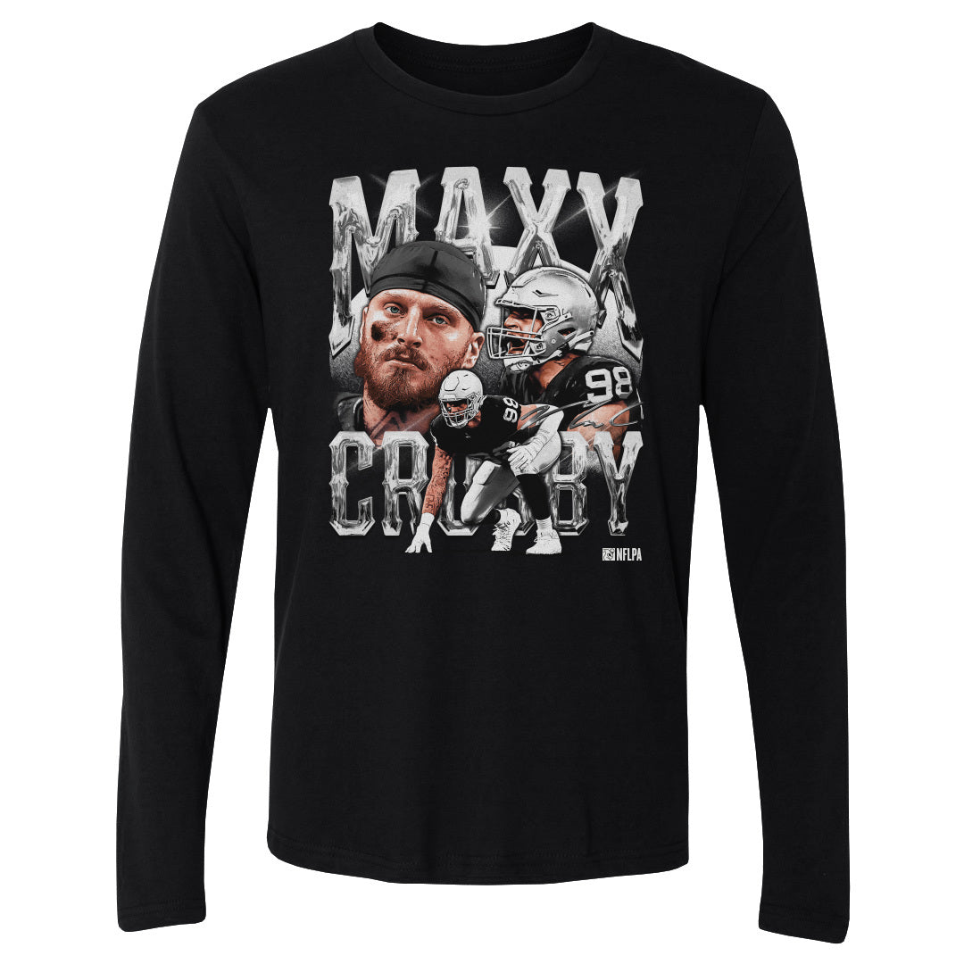 Maxx Crosby Men&#39;s Long Sleeve T-Shirt | 500 LEVEL