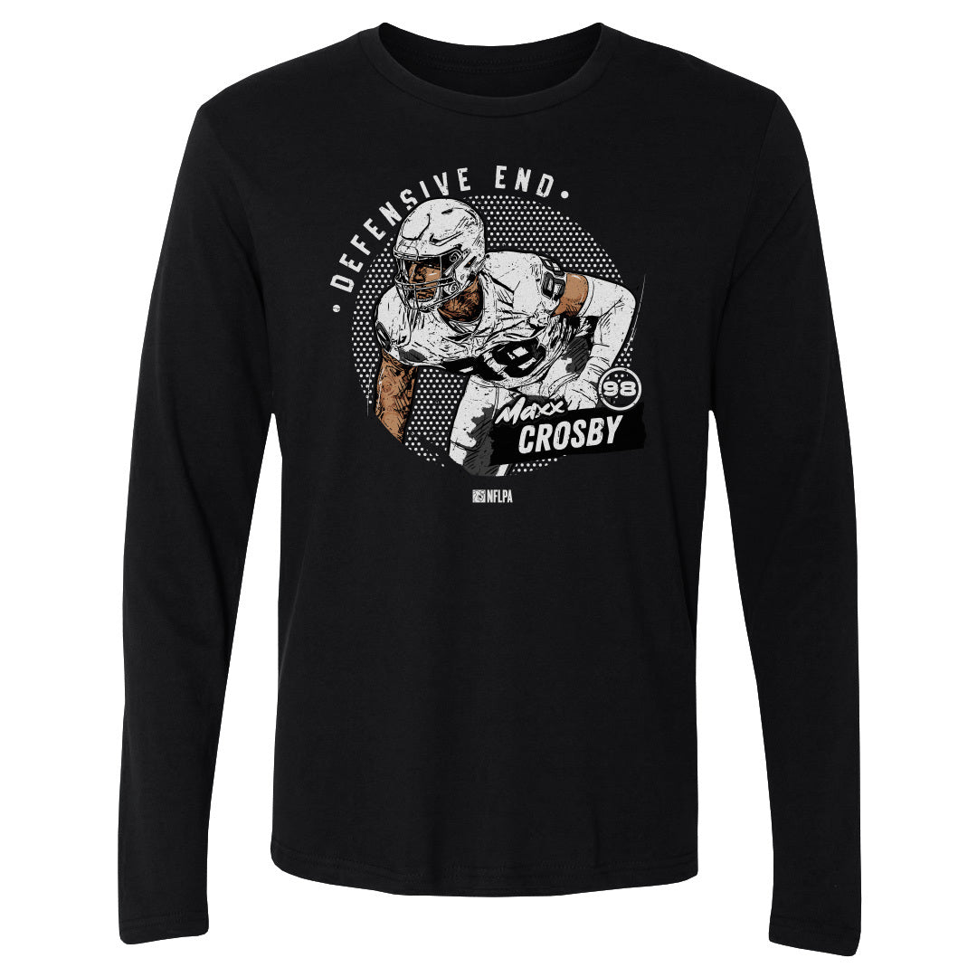 Maxx Crosby Men's Long Sleeve T-Shirt | 500 LEVEL