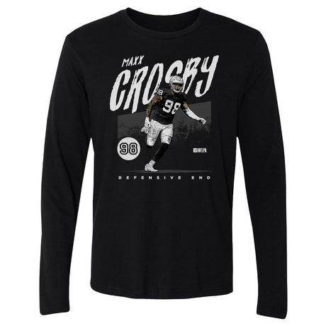 Maxx Crosby Men's Long Sleeve T-Shirt | 500 LEVEL