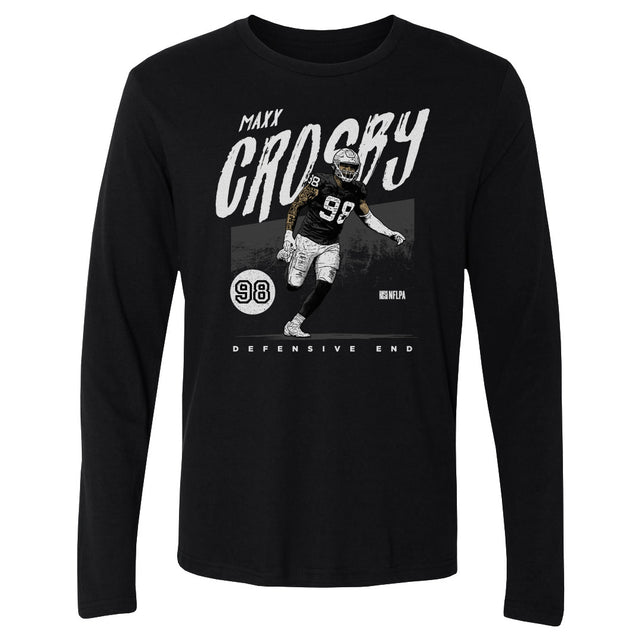 Maxx Crosby Men's Long Sleeve T-Shirt | 500 LEVEL