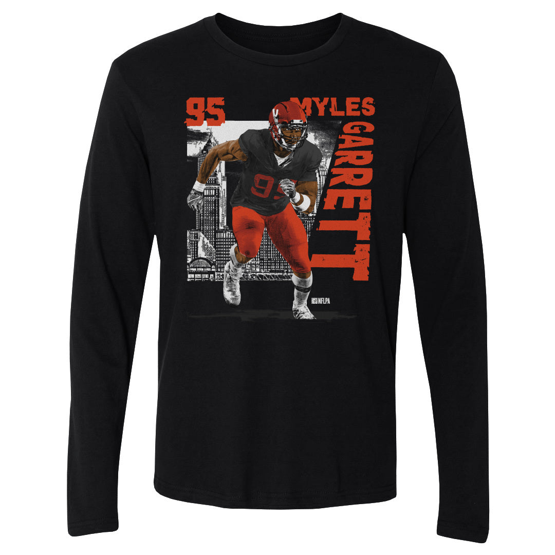 Myles Garrett Men&#39;s Long Sleeve T-Shirt | 500 LEVEL