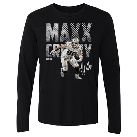 Maxx Crosby Men's Long Sleeve T-Shirt | 500 LEVEL