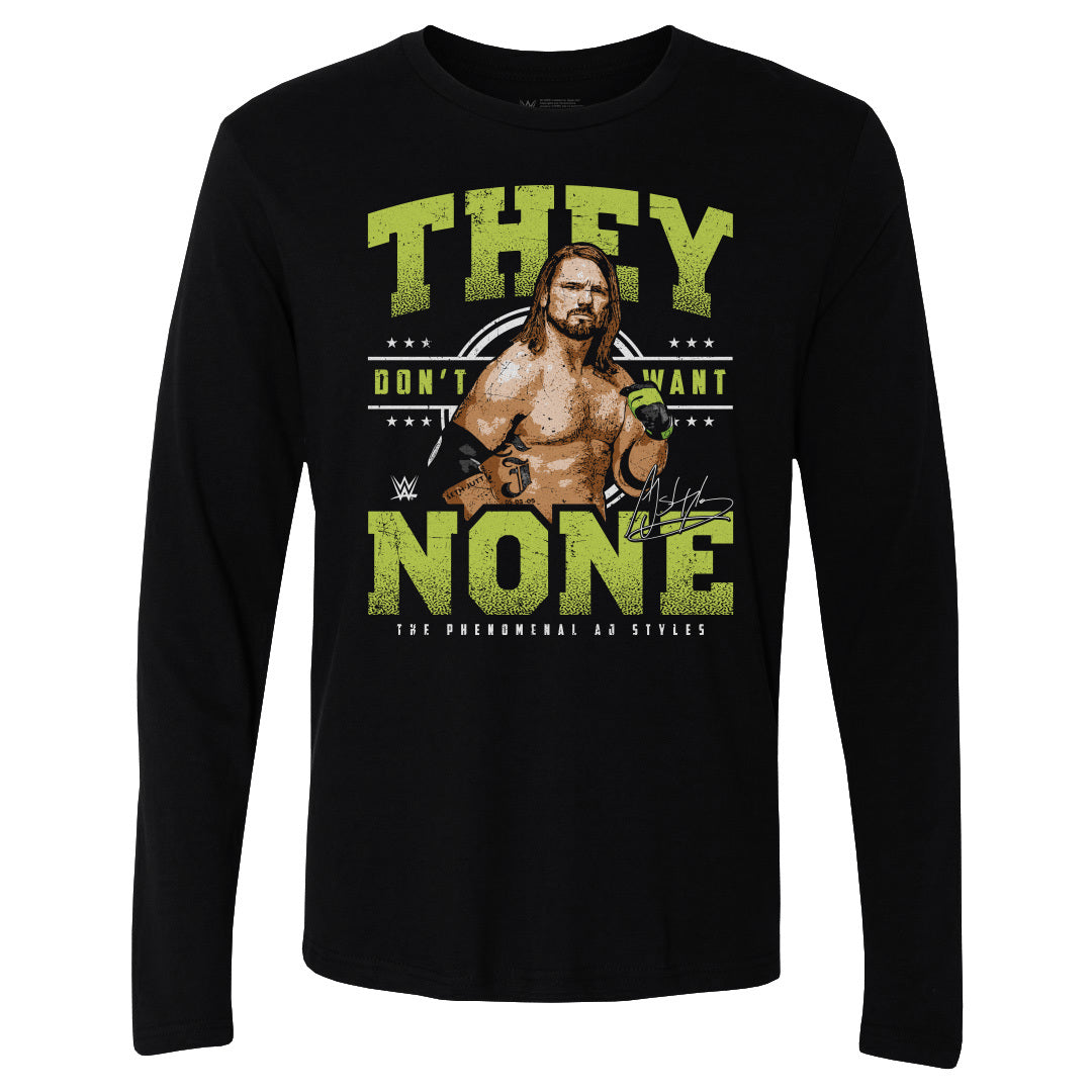 A.J. Styles Men's Long Sleeve T-Shirt | 500 LEVEL