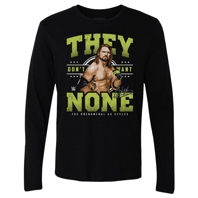 A.J. Styles Men's Long Sleeve T-Shirt | 500 LEVEL