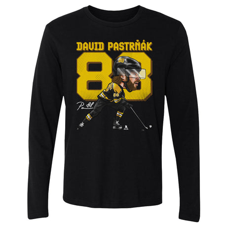 David Pastrnak Men's Long Sleeve T-Shirt | 500 LEVEL