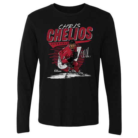 Chris Chelios Men's Long Sleeve T-Shirt | 500 LEVEL