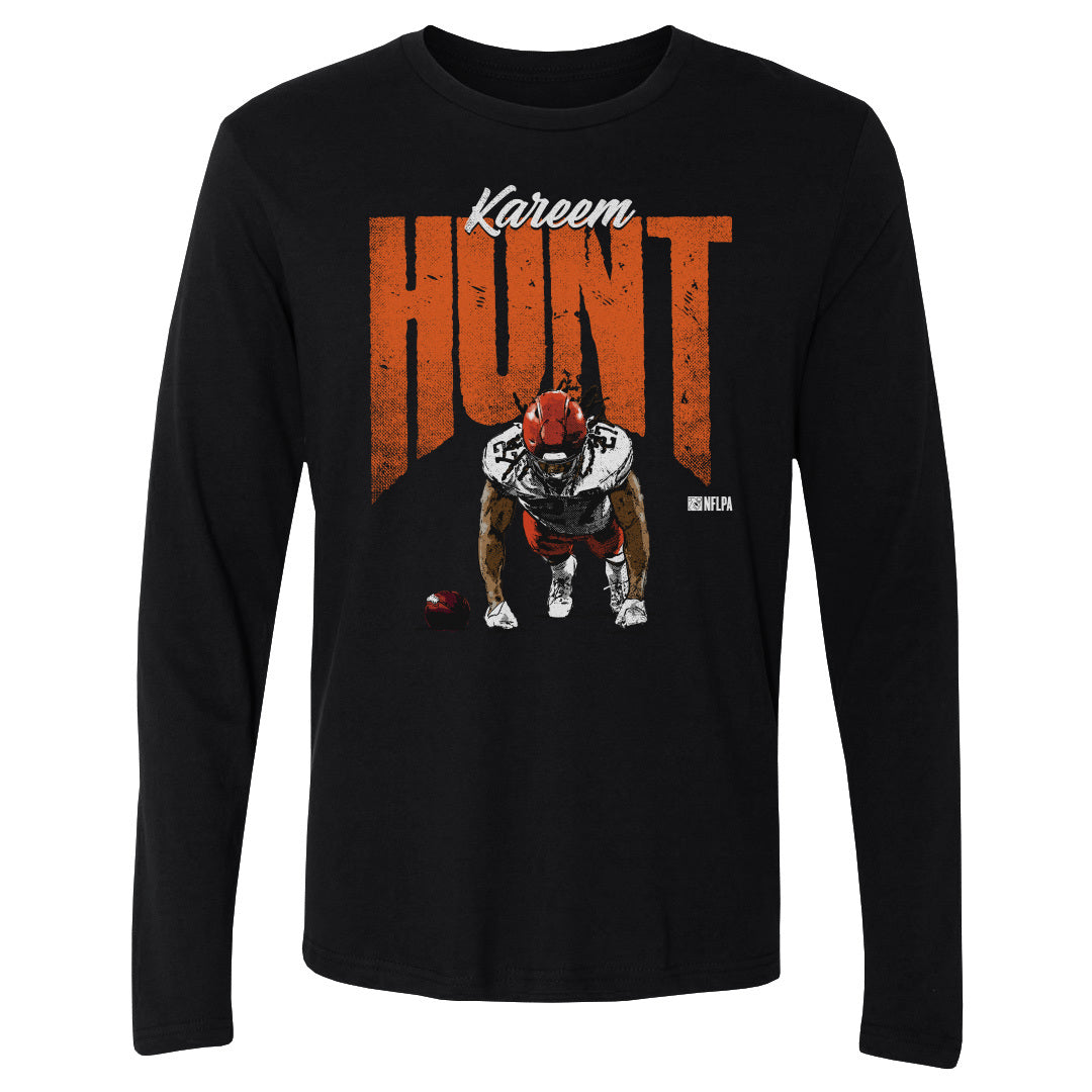 Kareem Hunt Men&#39;s Long Sleeve T-Shirt | 500 LEVEL