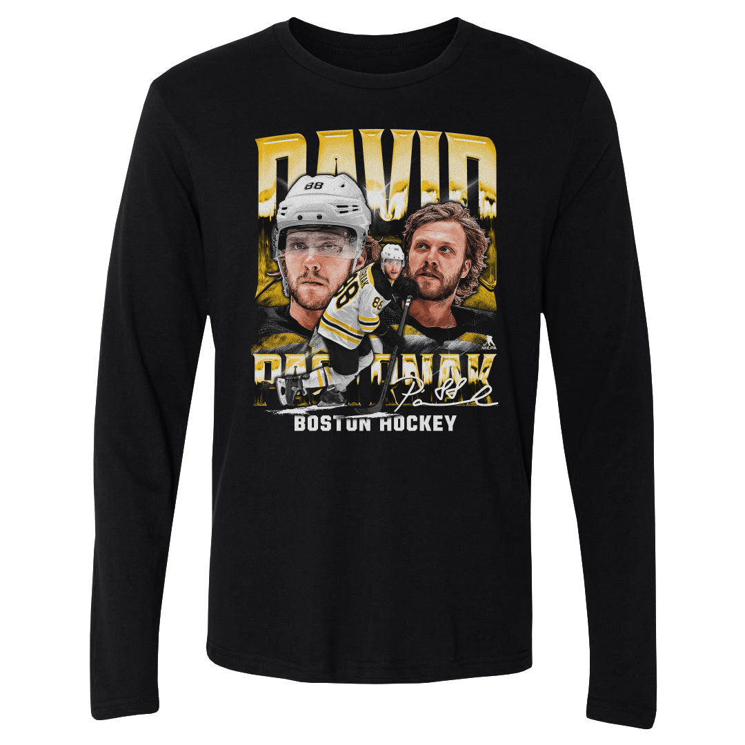 David Pastrnak Men's Long Sleeve T-Shirt | 500 LEVEL