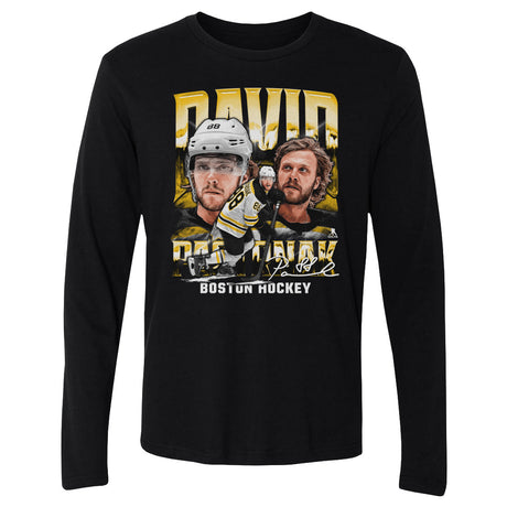 David Pastrnak Men's Long Sleeve T-Shirt | 500 LEVEL
