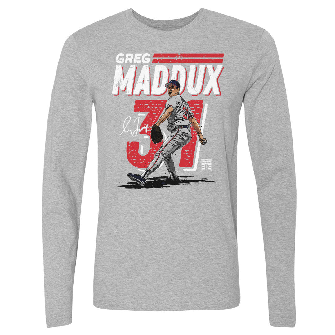 Greg Maddux Men's Long Sleeve T-Shirt | 500 LEVEL