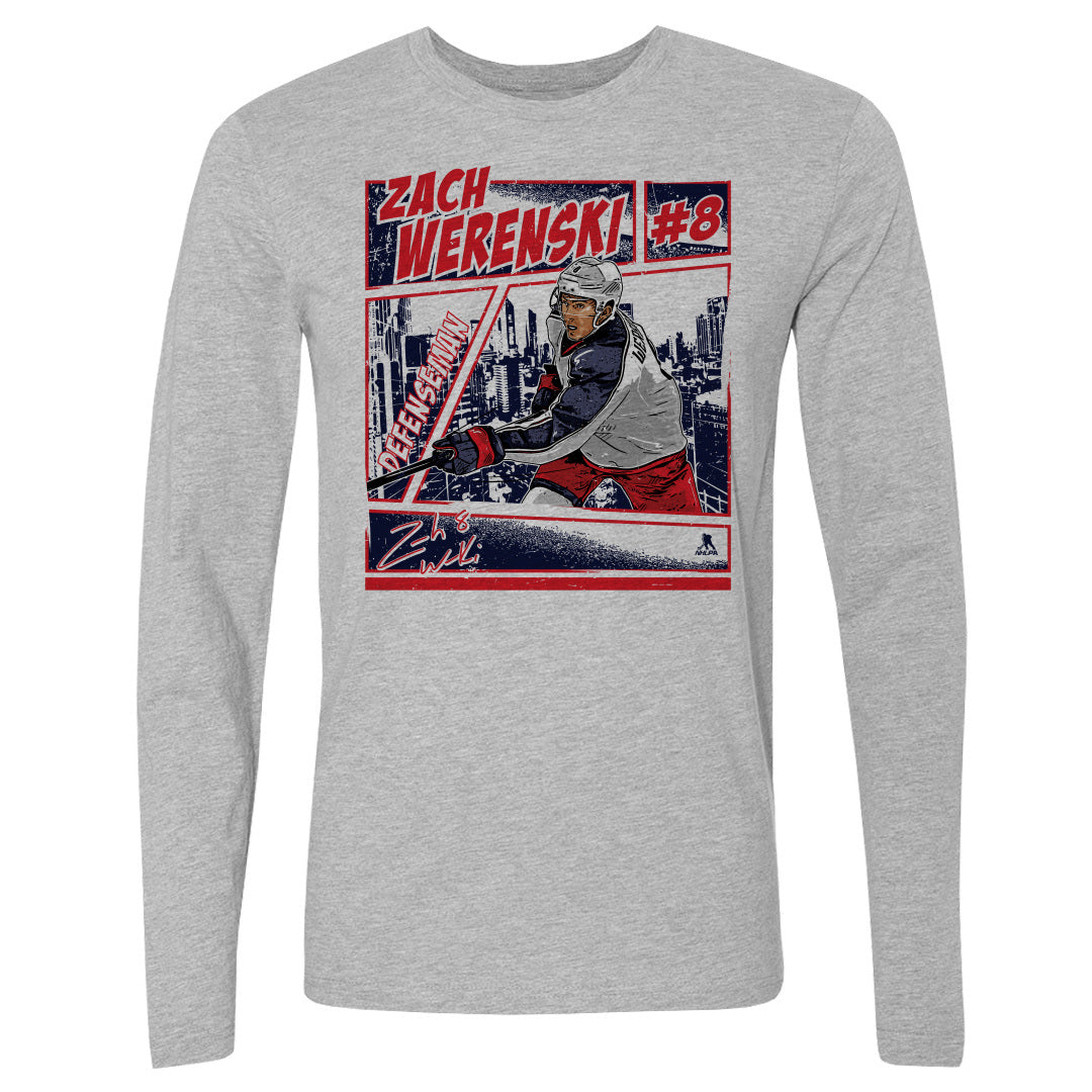 Zach Werenski Men's Long Sleeve T-Shirt | 500 LEVEL