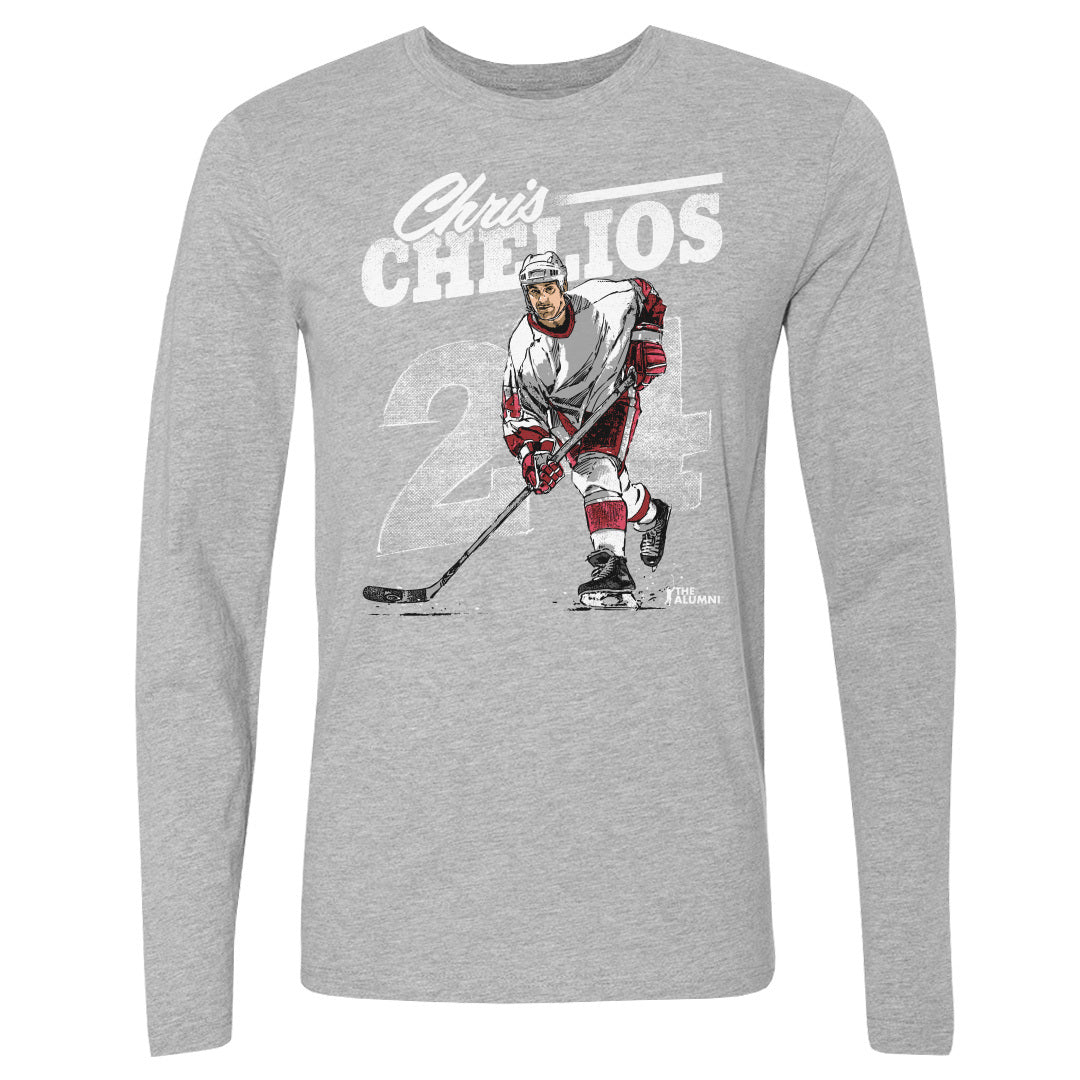 Chris Chelios Men's Long Sleeve T-Shirt | 500 LEVEL