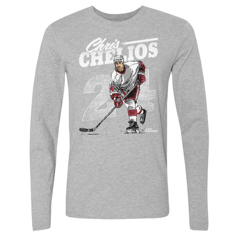 Chris Chelios Men's Long Sleeve T-Shirt | 500 LEVEL