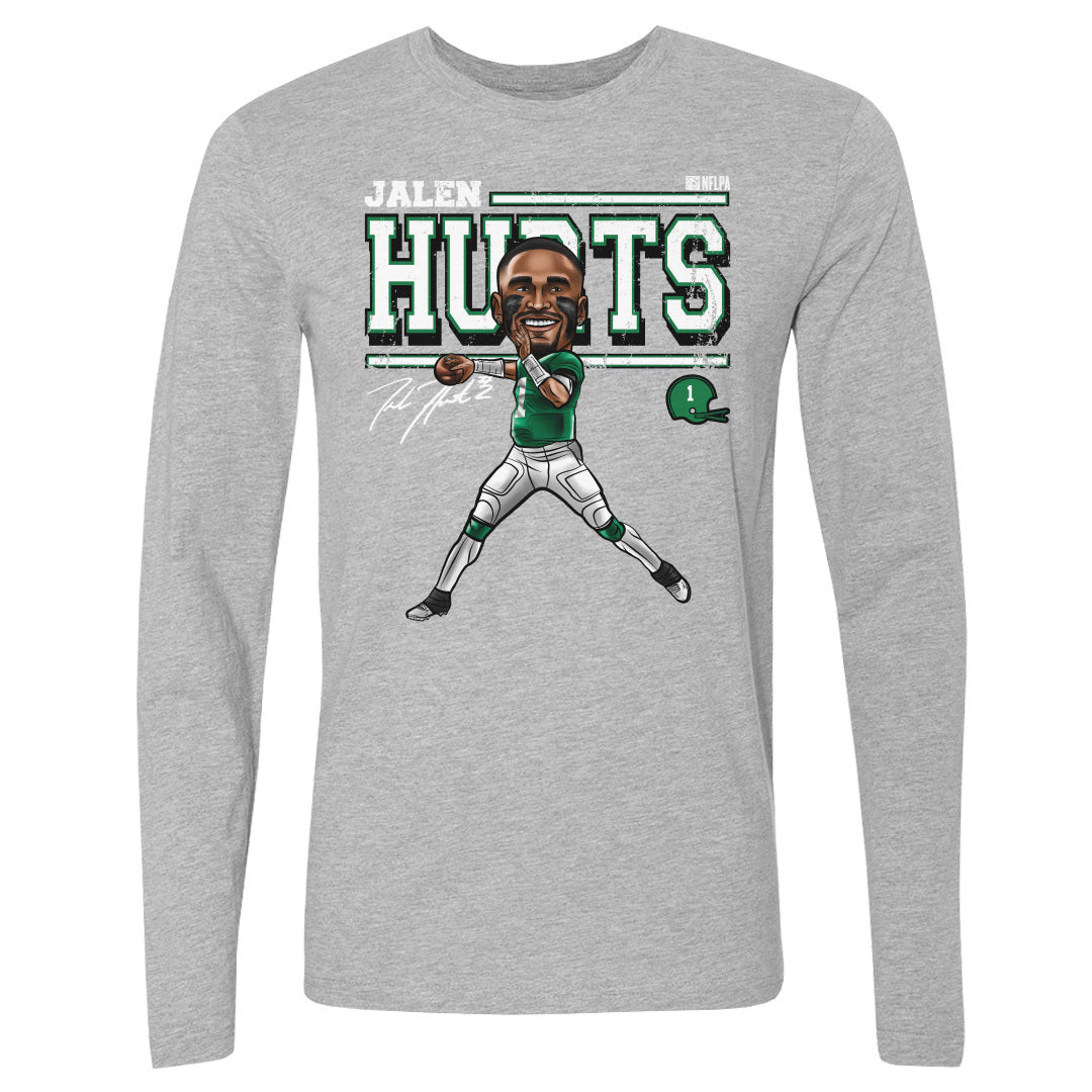 Jalen Hurts Men's Long Sleeve T-Shirt | 500 LEVEL