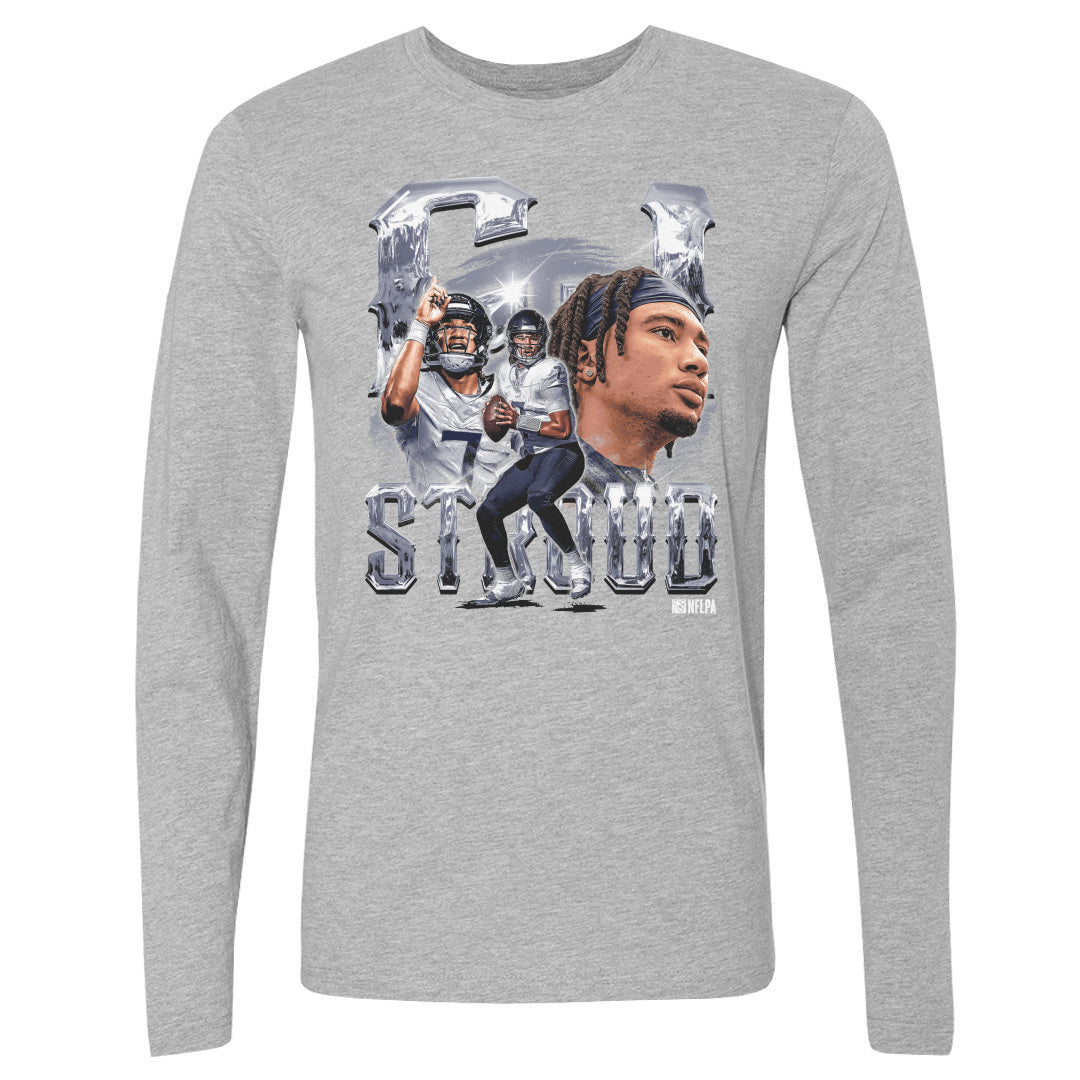 C.J. Stroud Men&#39;s Long Sleeve T-Shirt | 500 LEVEL