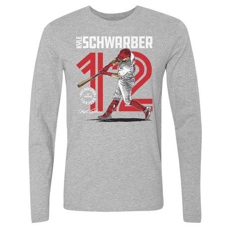 Kyle Schwarber Men's Long Sleeve T-Shirt | 500 LEVEL