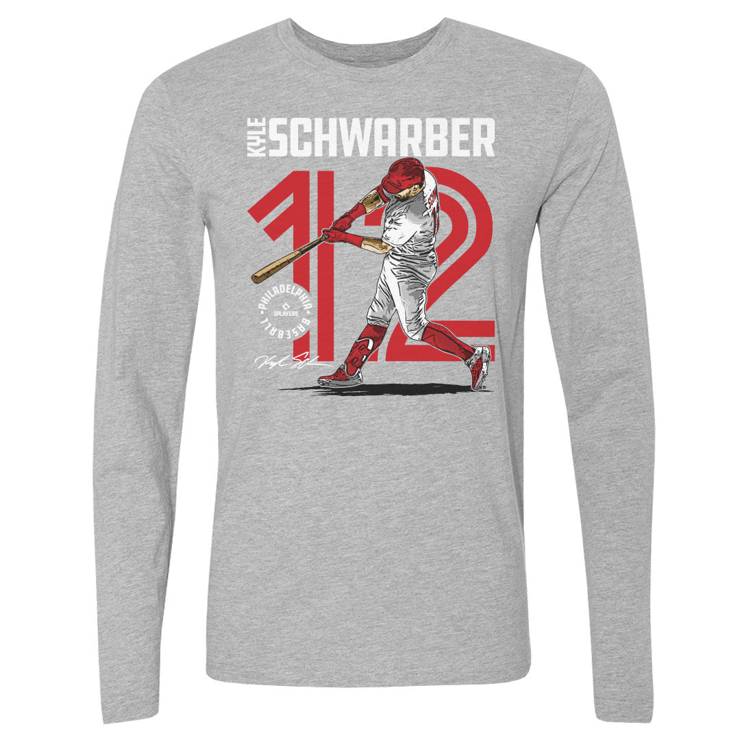 Kyle Schwarber Men&#39;s Long Sleeve T-Shirt | 500 LEVEL