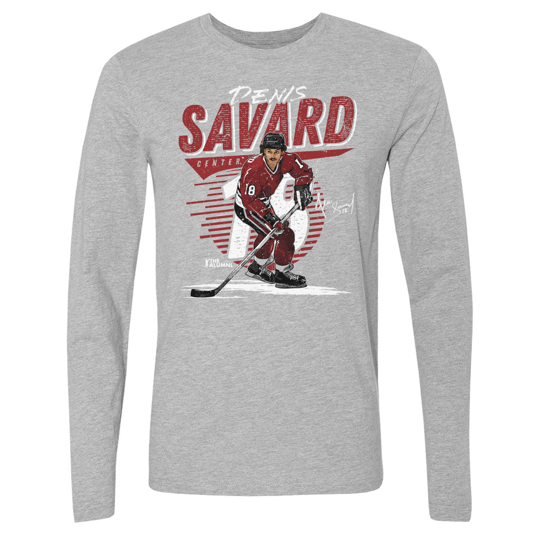 Denis Savard Men's Long Sleeve T-Shirt | 500 LEVEL