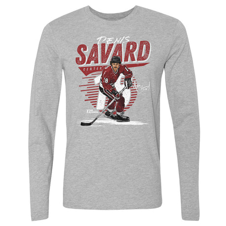 Denis Savard Men's Long Sleeve T-Shirt | 500 LEVEL