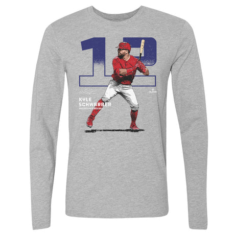 Kyle Schwarber Men's Long Sleeve T-Shirt | 500 LEVEL