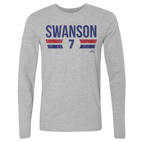 Dansby Swanson Men's Long Sleeve T-Shirt | 500 LEVEL