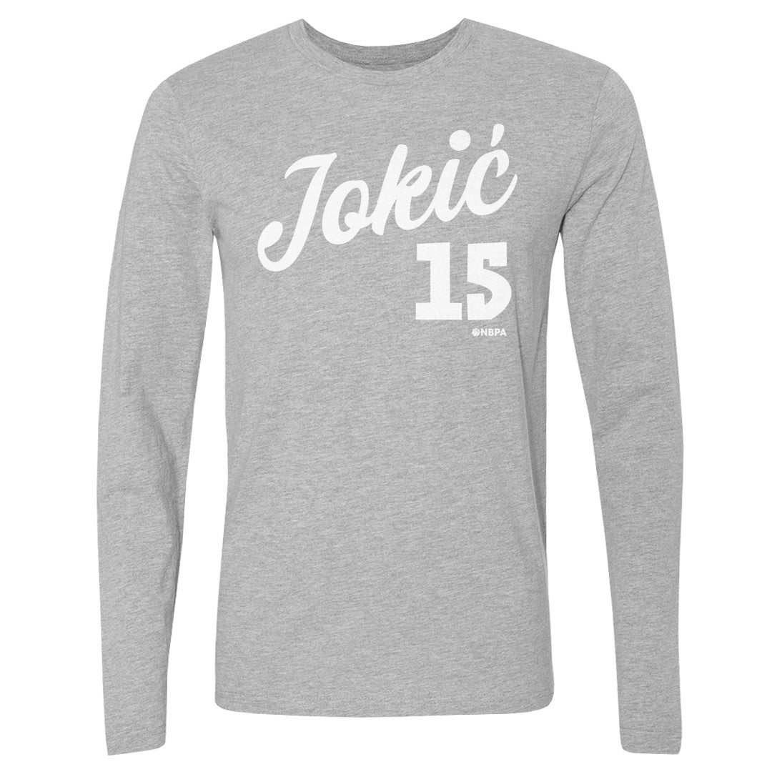 Nikola Jokic Men's Long Sleeve T-Shirt | 500 LEVEL