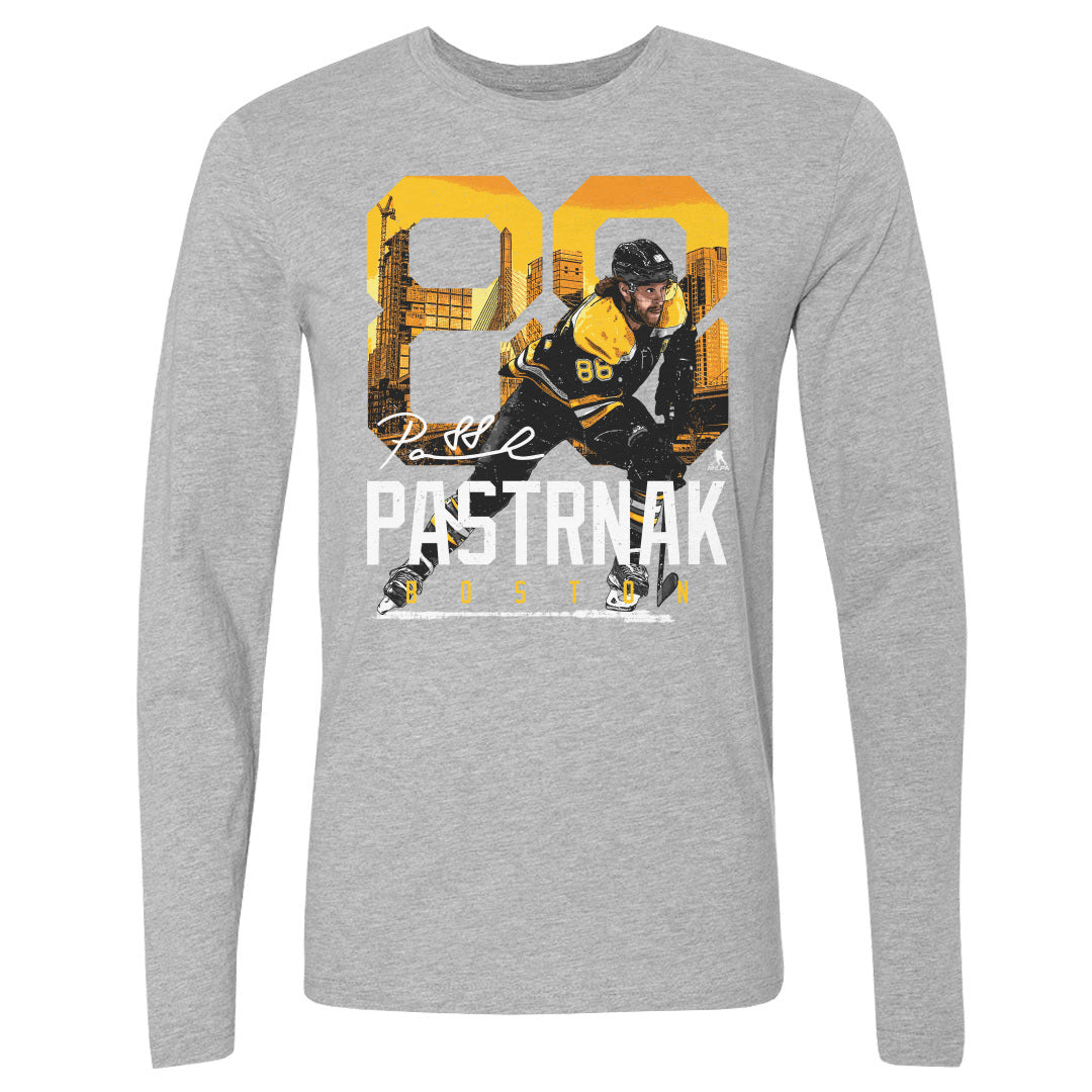 David Pastrnak Men's Long Sleeve T-Shirt | 500 LEVEL