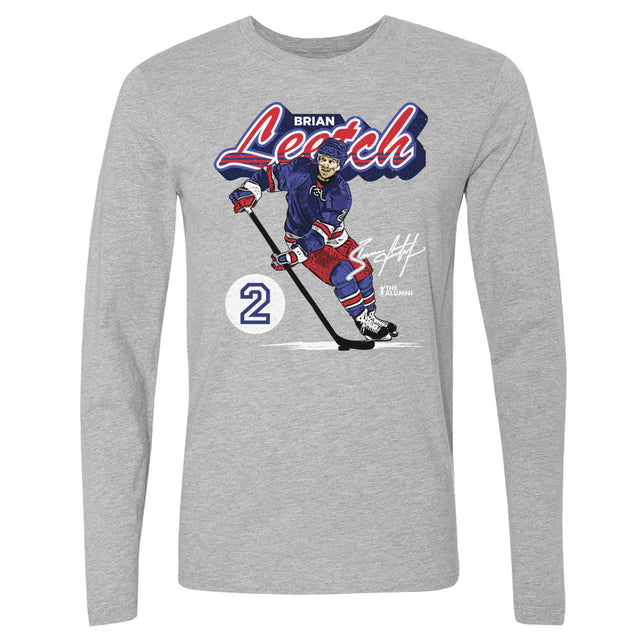 Brian Leetch Men's Long Sleeve T-Shirt | 500 LEVEL