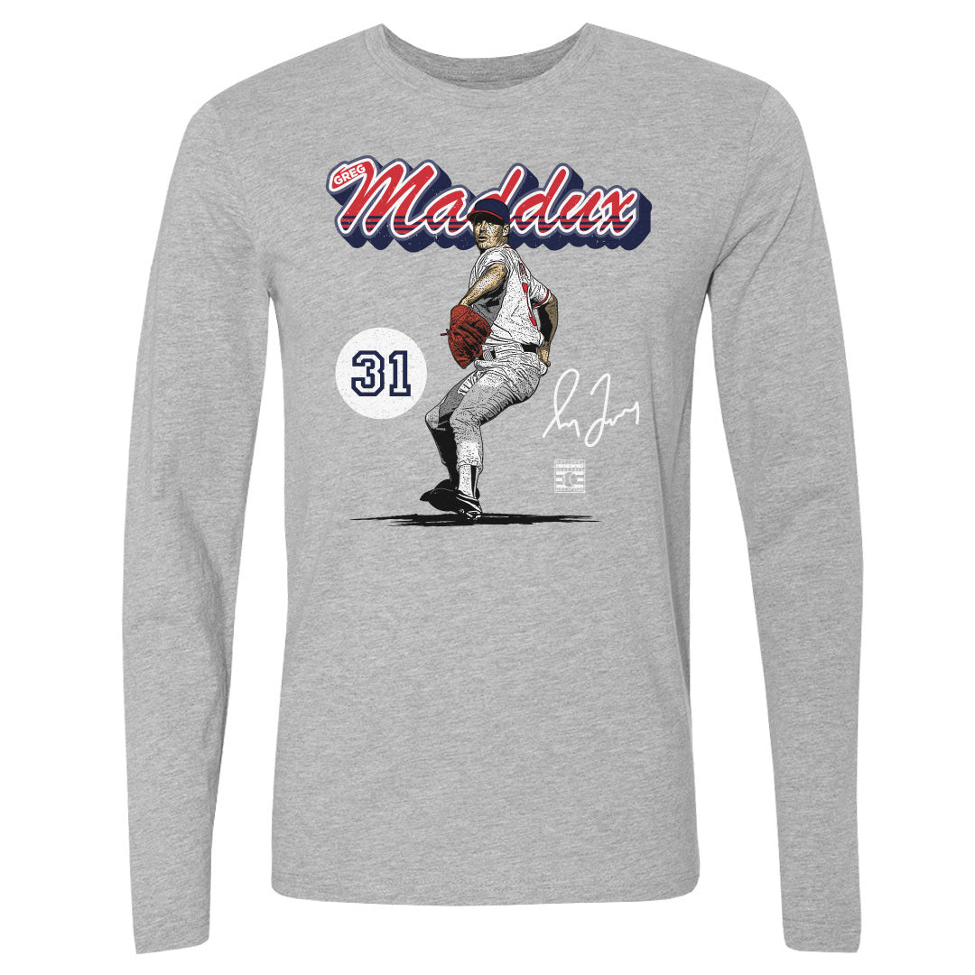 Greg Maddux Men's Long Sleeve T-Shirt | 500 LEVEL