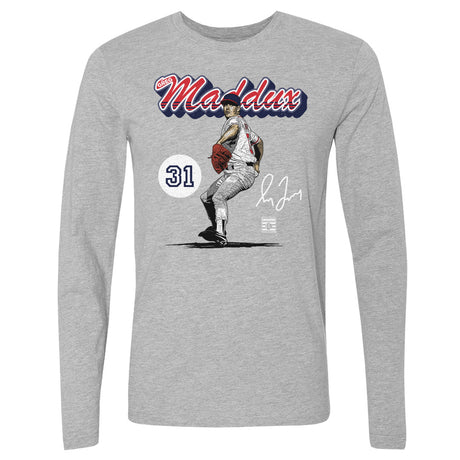 Greg Maddux Men's Long Sleeve T-Shirt | 500 LEVEL