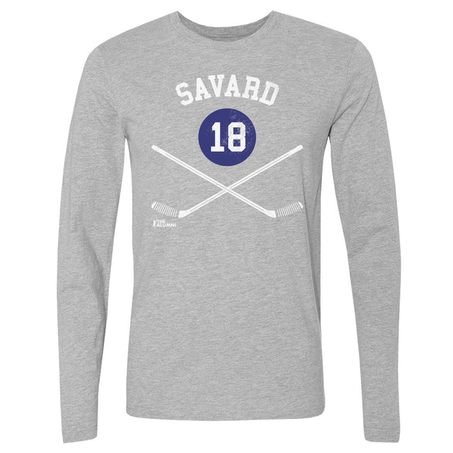 Denis Savard Men's Long Sleeve T-Shirt | 500 LEVEL