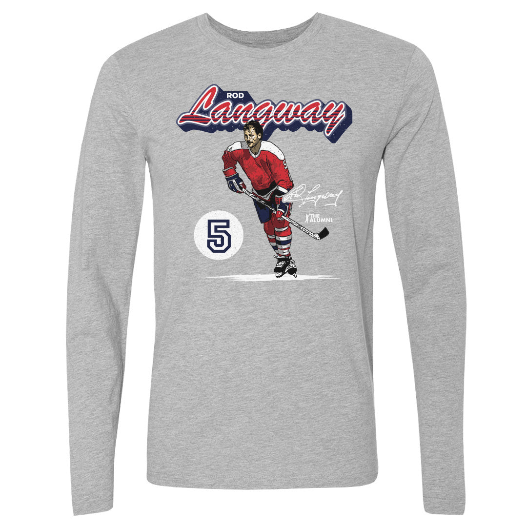 Rod Langway Men's Long Sleeve T-Shirt | 500 LEVEL