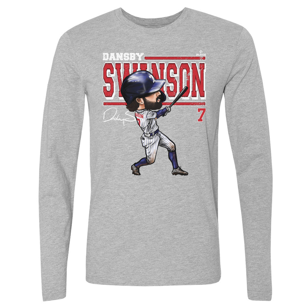 Dansby Swanson Men's Long Sleeve T-Shirt | 500 LEVEL