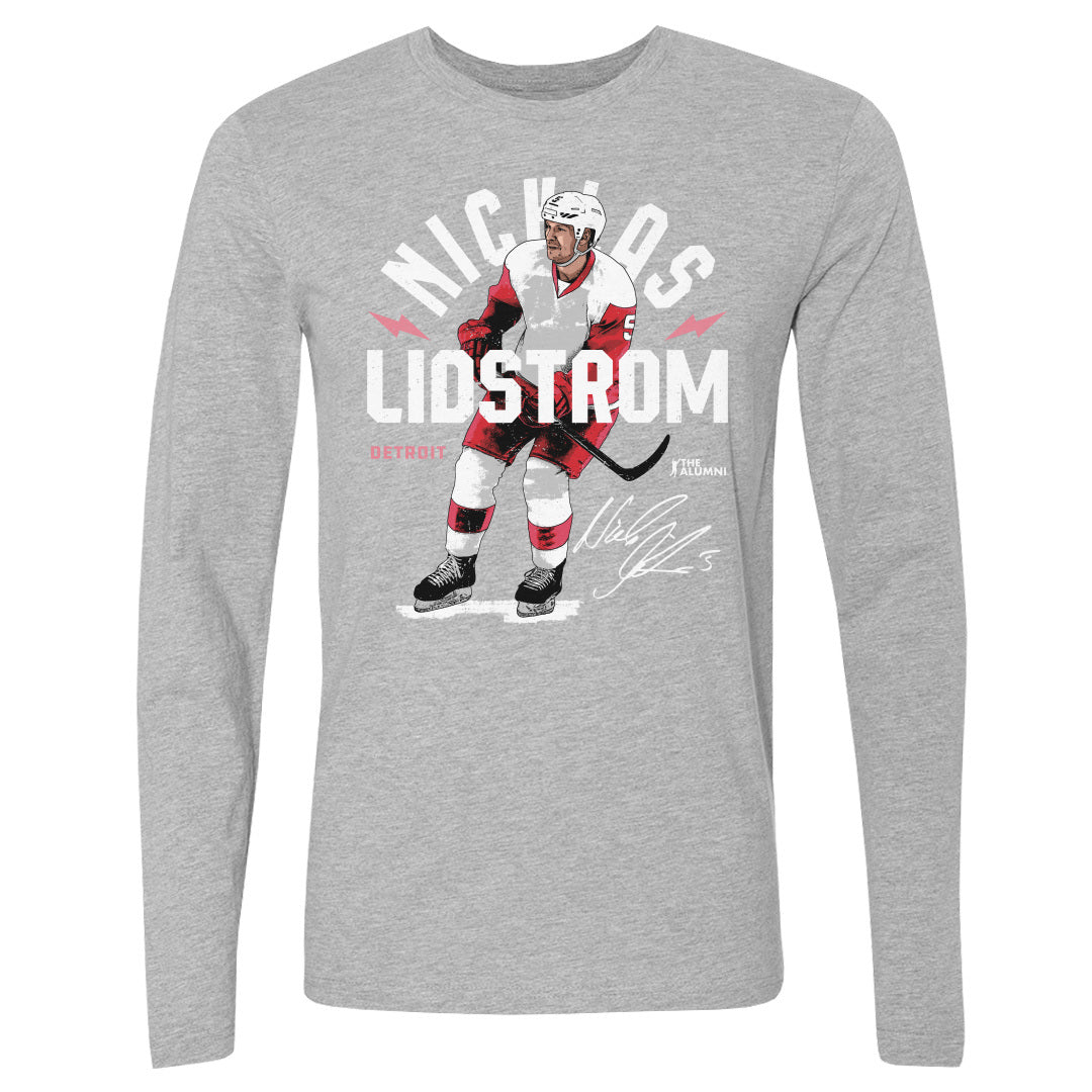 Nicklas Lidstrom Men's Long Sleeve T-Shirt | 500 LEVEL