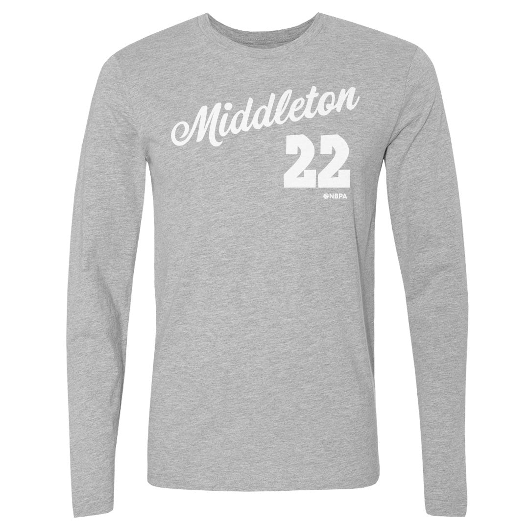 Khris Middleton Men&#39;s Long Sleeve T-Shirt | 500 LEVEL