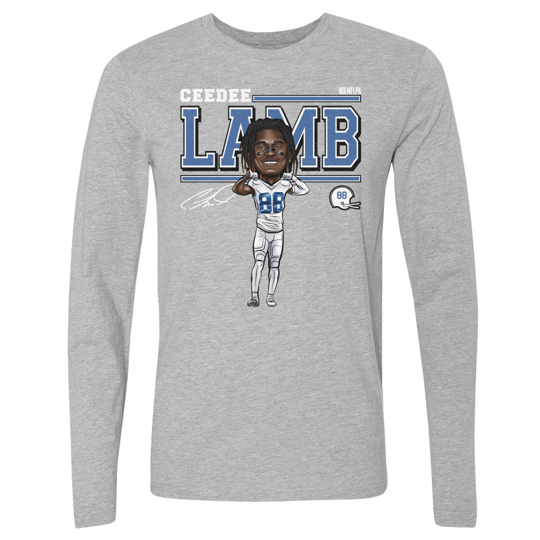 CeeDee Lamb Men&#39;s Long Sleeve T-Shirt | 500 LEVEL