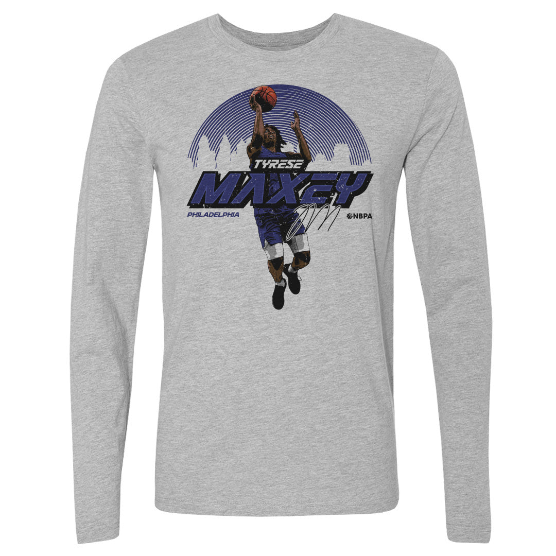 Tyrese Maxey Men's Long Sleeve T-Shirt | 500 LEVEL