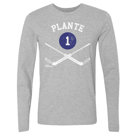 Jacques Plante Men's Long Sleeve T-Shirt | 500 LEVEL