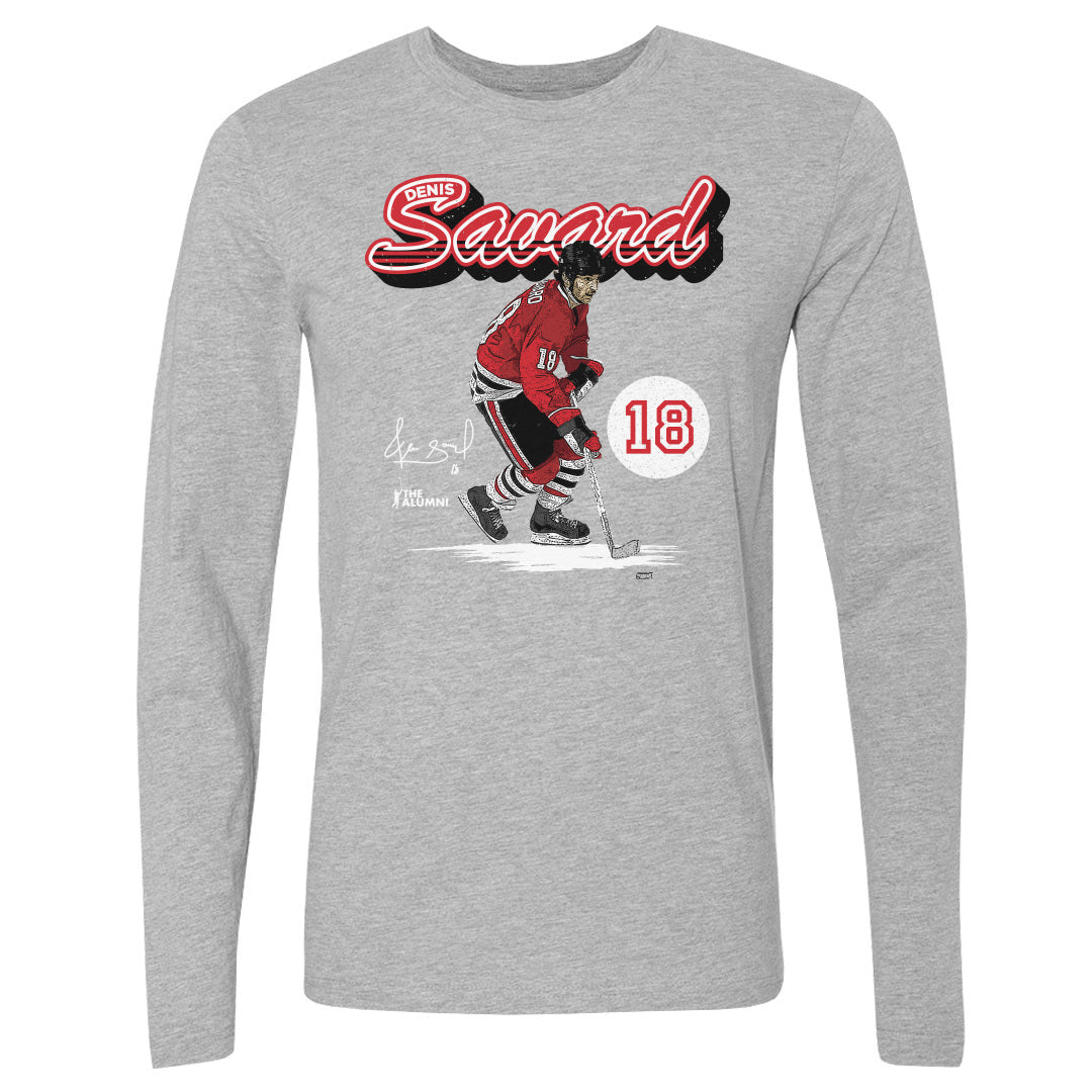 Denis Savard Men's Long Sleeve T-Shirt | 500 LEVEL