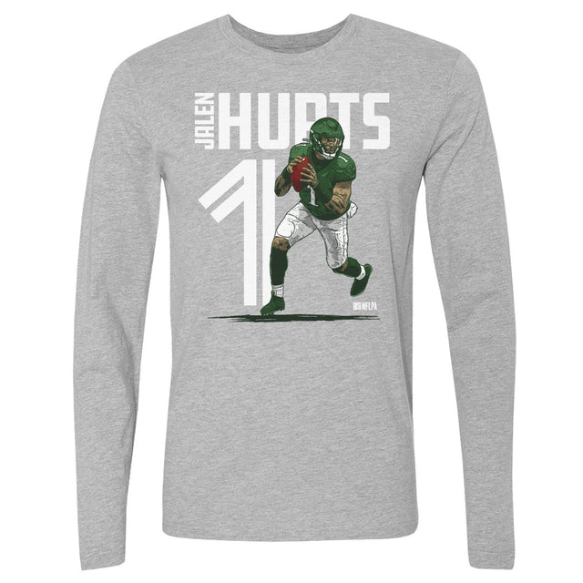 Jalen Hurts Men's Long Sleeve T-Shirt | 500 LEVEL