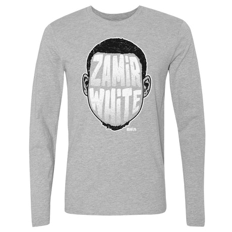 Zamir White Men's Long Sleeve T-Shirt | 500 LEVEL