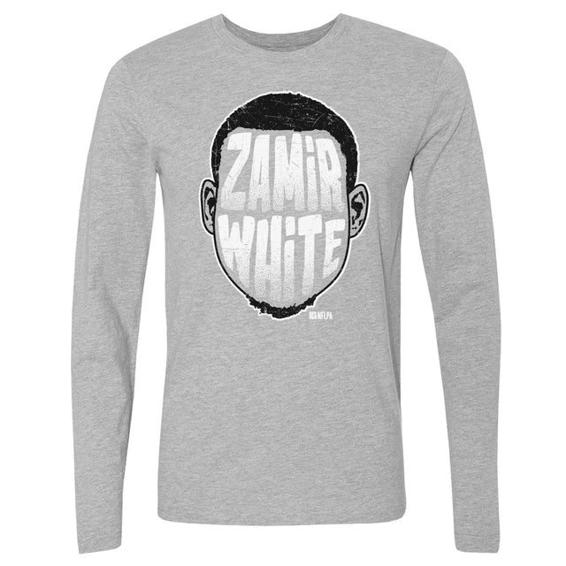 Zamir White Men's Long Sleeve T-Shirt | 500 LEVEL