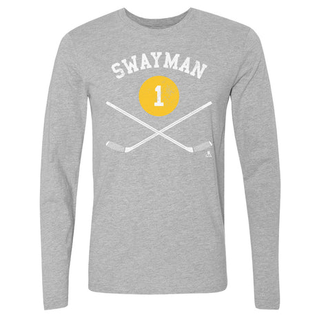 Jeremy Swayman Men's Long Sleeve T-Shirt | 500 LEVEL