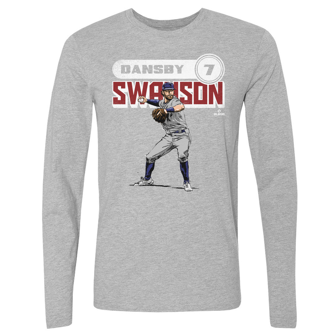 Dansby Swanson Men's Long Sleeve T-Shirt | 500 LEVEL