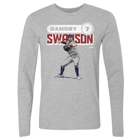 Dansby Swanson Men's Long Sleeve T-Shirt | 500 LEVEL