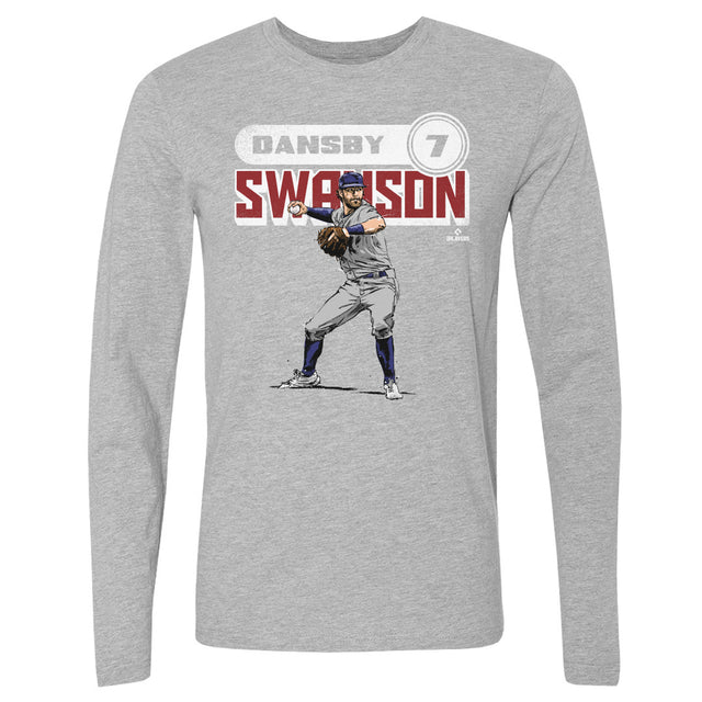 Dansby Swanson Men's Long Sleeve T-Shirt | 500 LEVEL