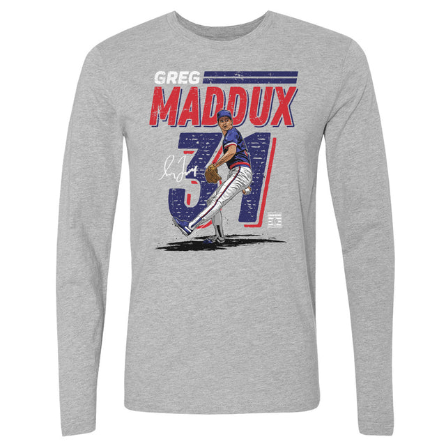 Greg Maddux Men's Long Sleeve T-Shirt | 500 LEVEL